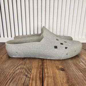 VANS UA Slip-On Mule TRK Mens Size 11 Glitter Grey Rubber Casual Low Water Shoes